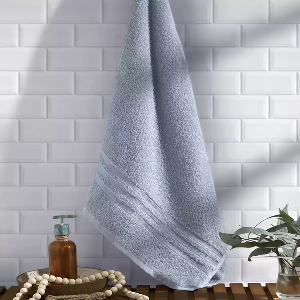 Toalha de Banho Döhler Felpudo Priori Liso 65cm x 130cm - Azul