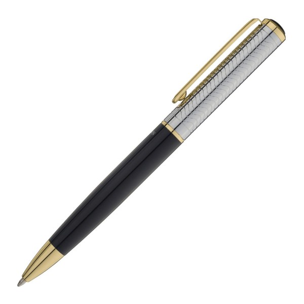 Encontraproduto.com.br - Caneta Esferográfica Regent Preta E Prata Crown