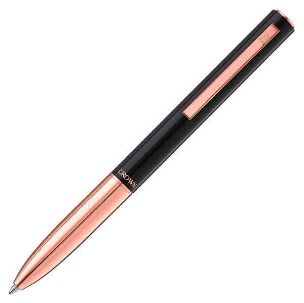 Encontraproduto.com.br - Caneta Esferográfica Bullet Preta Com Rose Crown