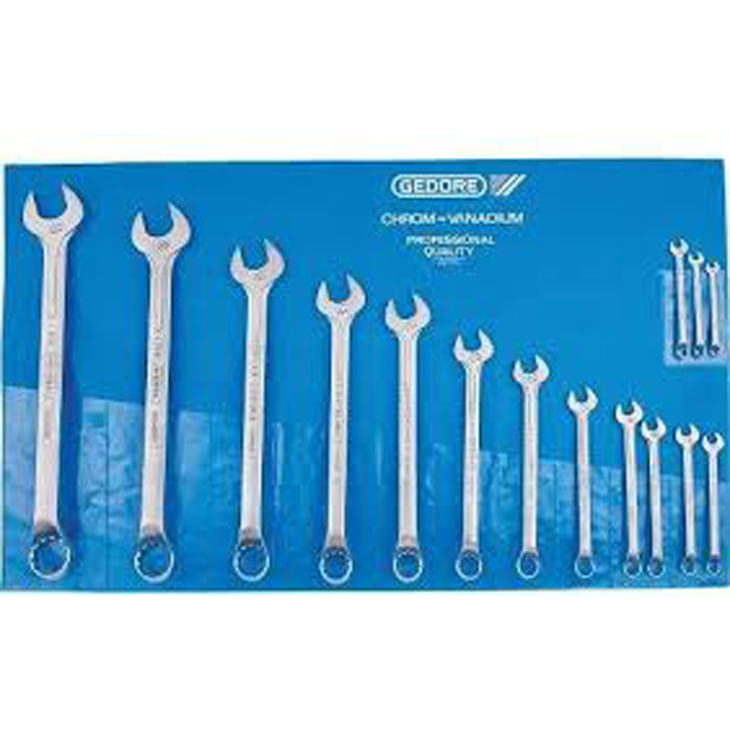Encontraproduto.com.br - Jogo de Chave Combinada 06 A 32MM com 15 peças - 1B/15M - 002.603 - Gedore