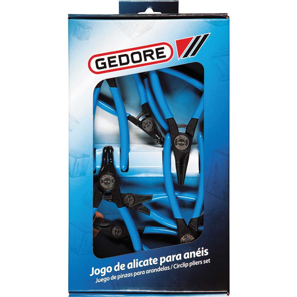Encontraproduto.com.br - Jogo de Alicate Anel Gedore C8000A-J8 com 8 Peças Externo/Interno