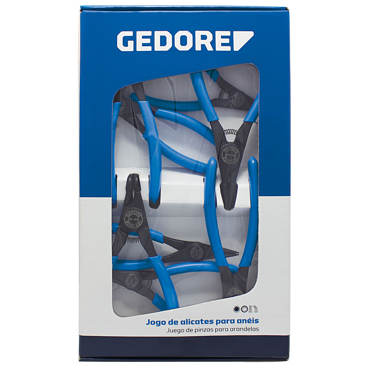 Encontraproduto.com.br - Jogo de Alicate Anel Gedore C8000A-J8 com 8 Peças Externo/Interno