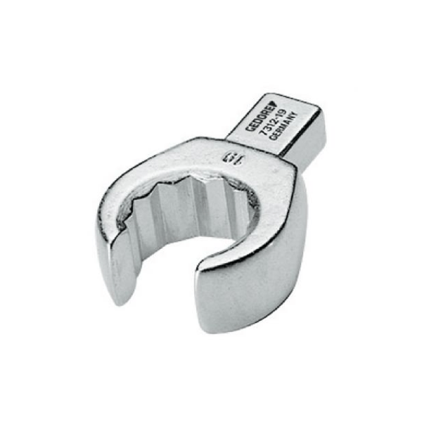 Cabeça Intercambiável Chave Estrela Aberta 18mm Encaixe 9x12mm para Torquímetro 048.155 Gedore 7312-18