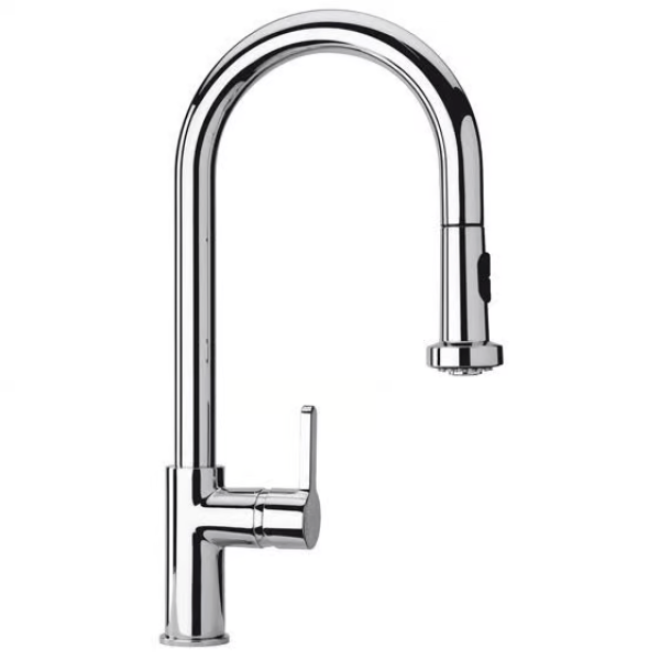 Encontraproduto.com.br - Misturador Monocomando Para Cozinha Com Ducha Pull-Out Paola Cromado Fabrimar