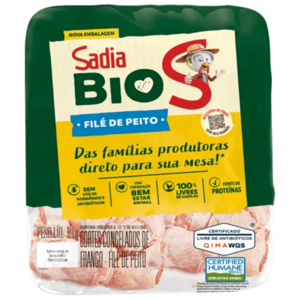 Encontraproduto.com.br - Filé de Peito de Frango Congelado sem Pele sem Osso Sadia Bio 1kg