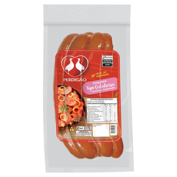 Encontraproduto.com.br - Linguiça Calabresa Perdigão Defumada Pacote com 1kg
