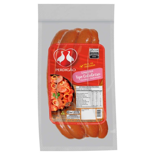 Encontraproduto.com.br - Linguiça Calabresa Perdigão Defumada Pacote com 1kg