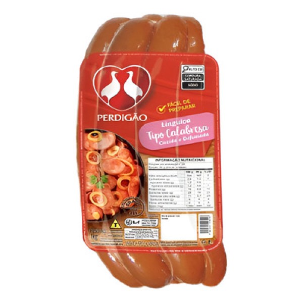 Encontraproduto.com.br - Linguiça Calabresa Perdigão Defumada Pacote com 1kg