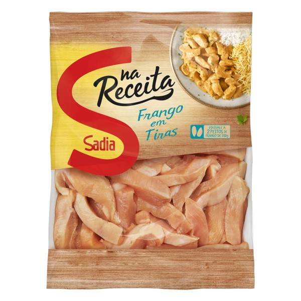 Encontraproduto.com.br - Peito de Frango em Tiras SADIA sem Pele sem Osso Pacote 400g