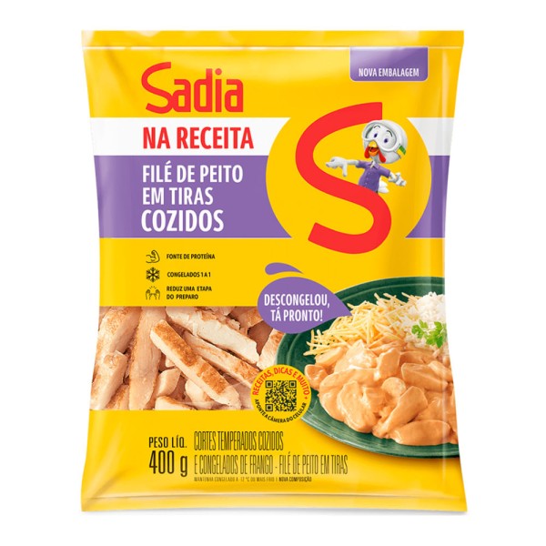 Encontraproduto.com.br - Peito de Frango em Tiras SADIA sem Pele sem Osso Pacote 400g