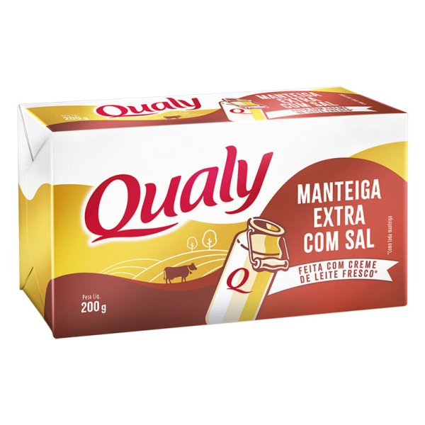 Encontraproduto.com.br - Manteiga Tablete Extra Com Sal Qualy 200g