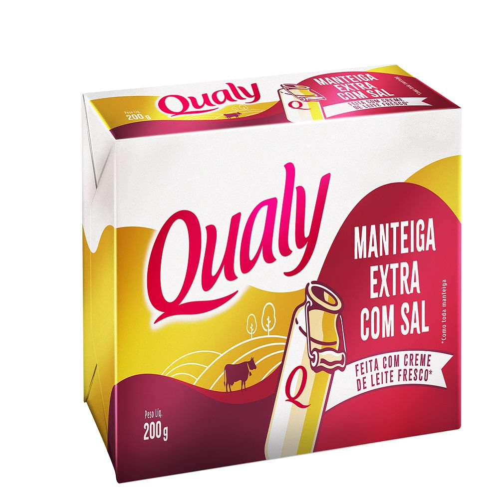 Encontraproduto.com.br - Manteiga Tablete Extra Com Sal Qualy 200g