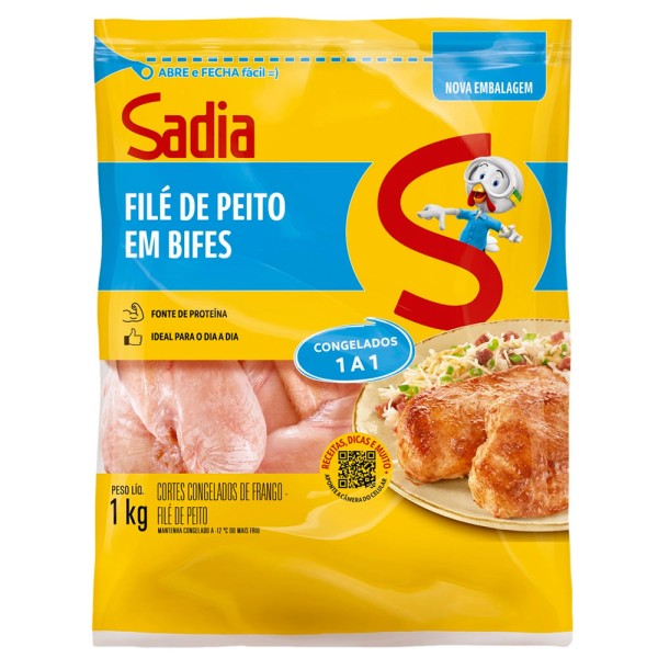 Encontraproduto.com.br - Filé De Peito Frango Bifes Em Sadia Iqf 1kg
