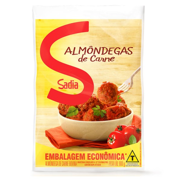 Encontraproduto.com.br - Almôndega de Carne Bovina Sadia Pouch 900g Embalagem Econômica