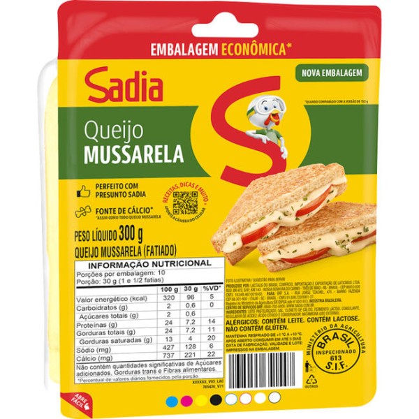 Encontraproduto.com.br - Queijo Mussarela Sadia Fatiado Pacote com 300g