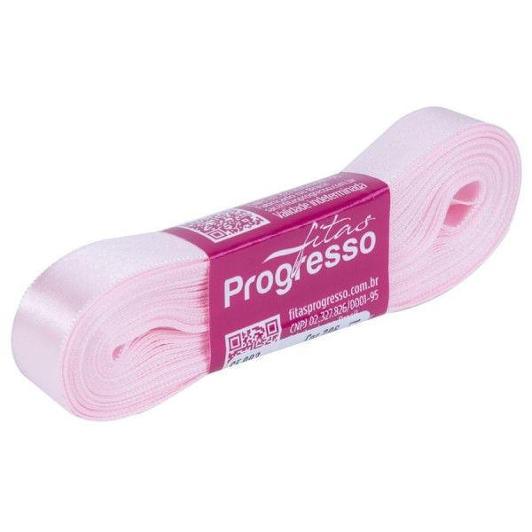 Fita de Cetim Rosa Claro 15mmx10m CF003 COR206 PROGRESSO