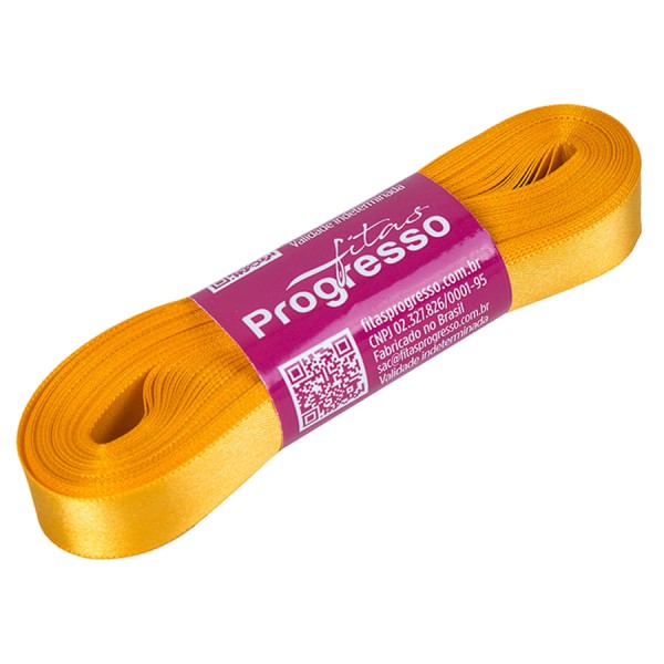 Encontraproduto.com.br - Fita de Cetim Amarelo Ouro 15mmx10m CF003 COR038 PROGRESSO