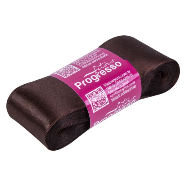 Encontraproduto.com.br - Fita de Cetim Marrom Café 38mmx10m CF009 COR340 PROGRESSO