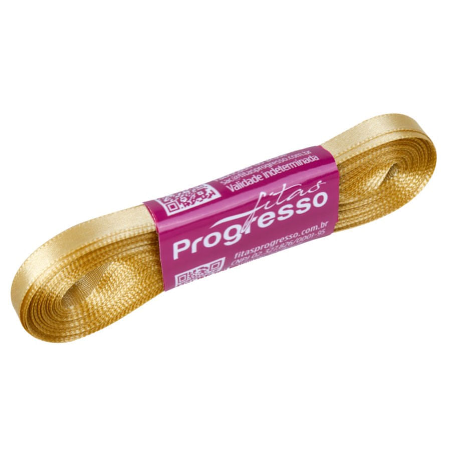 Fita de Cetim Ouro 7mmx10m CF001 COR228 PROGRESSO