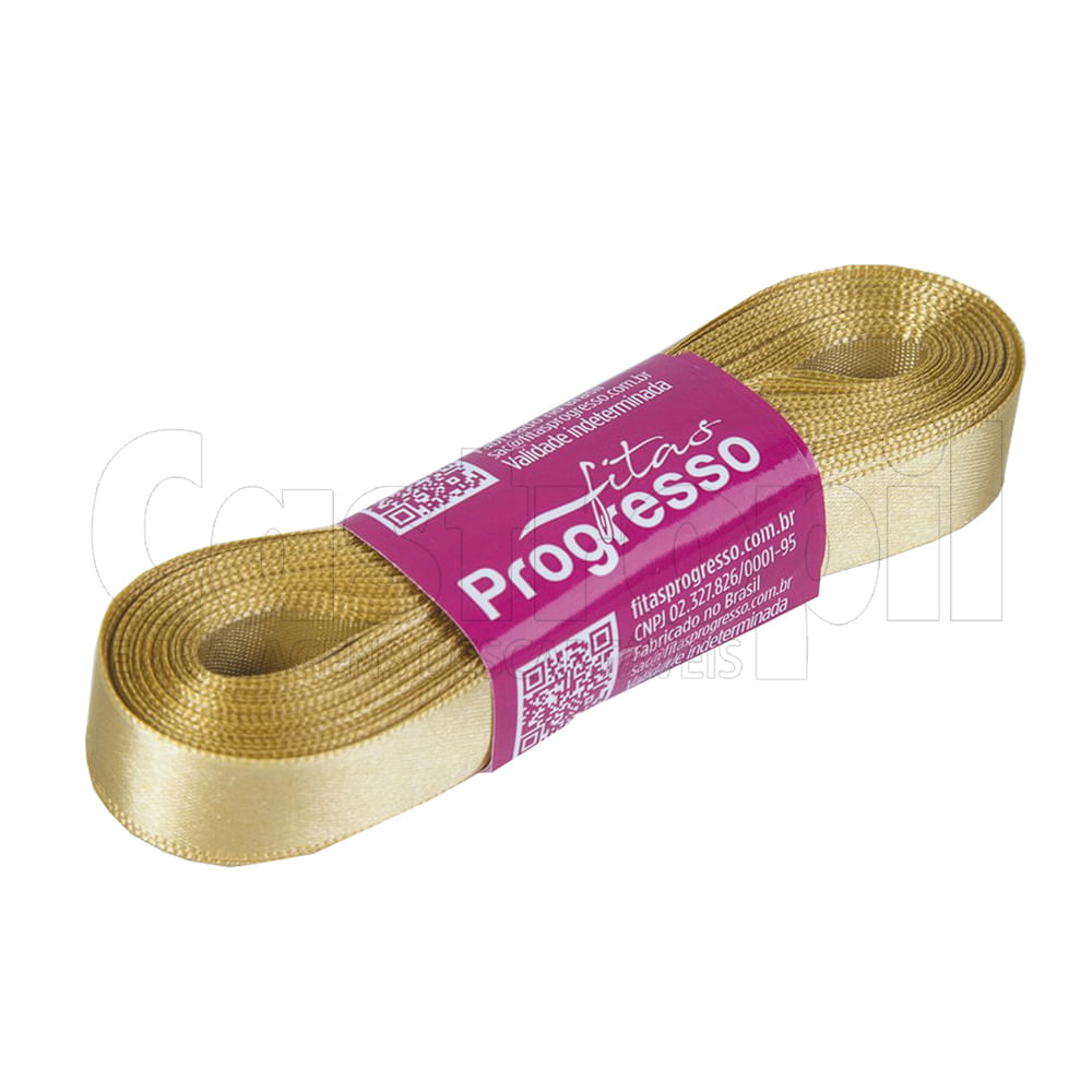 Progresso Fita Cetim N.03 Cor 228 Ouro C/10M