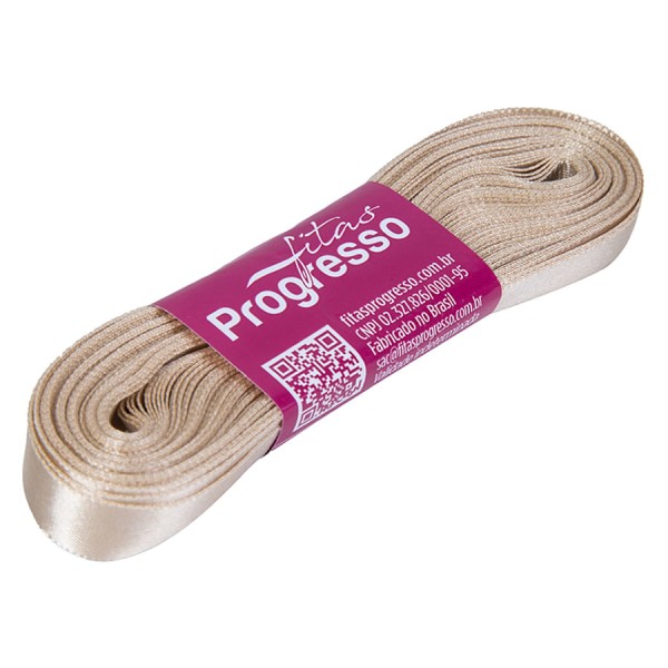 Encontraproduto.com.br - Fita de Cetim Bege 10mmx10m CF002 COR236 PROGRESSO