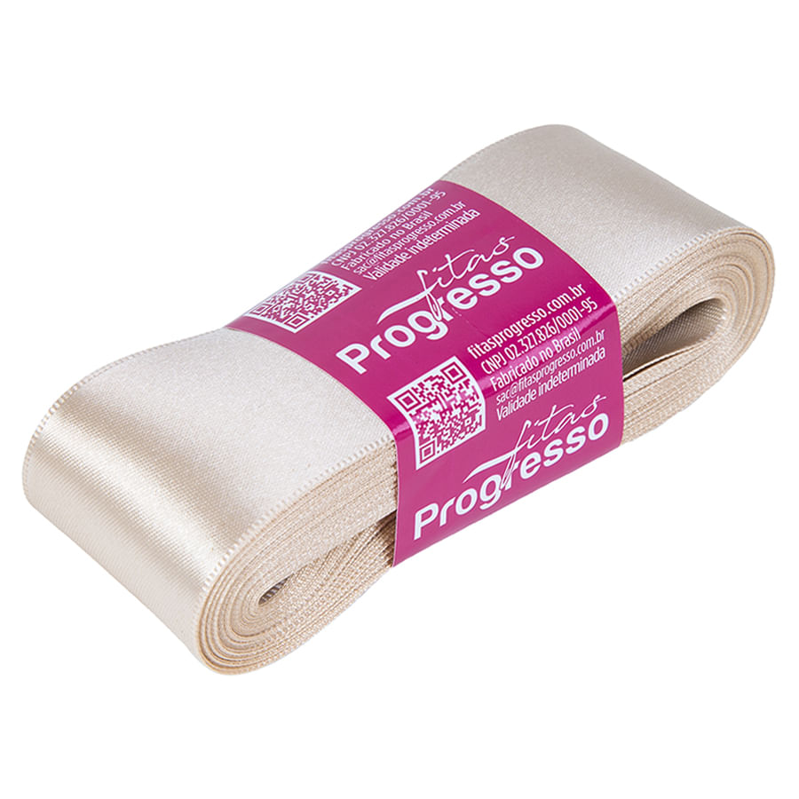 Encontraproduto.com.br - Fita de Cetim Bege 38mmx10m CF009 COR236 PROGRESSO