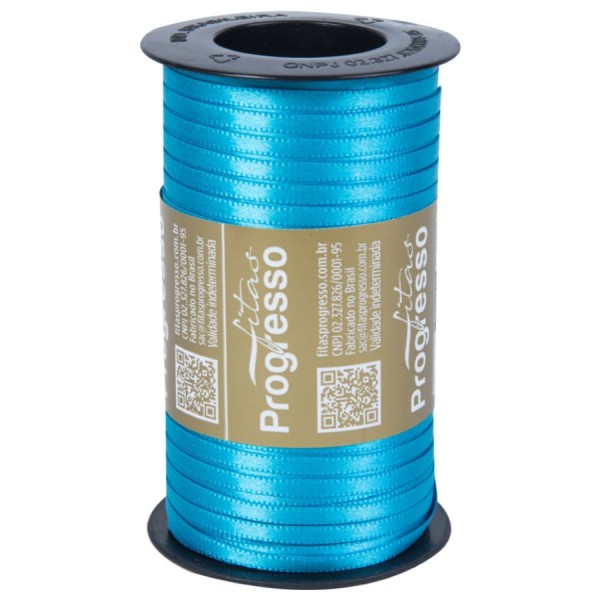 Encontraproduto.com.br - Fita de Cetim Azul Turquesa 4mmx100m T900/000 COR213 PROGRESSO