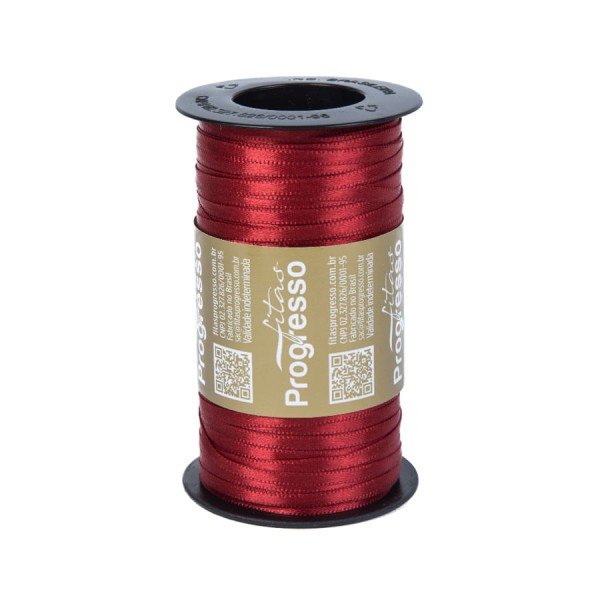 Encontraproduto.com.br - Fita de Cetim Vinho 4mmx100m T900/000 COR389 PROGRESSO