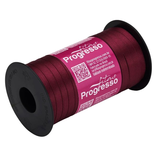 Encontraproduto.com.br - Fita de Cetim Marsala 7mmx100m CF001 COR1355 PROGRESSO