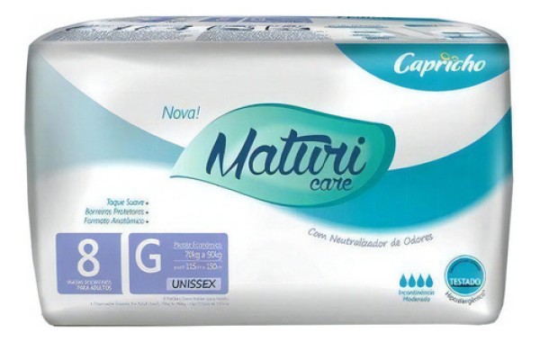 Encontraproduto.com.br - Fralda Drylock Geriatrica Maturi Care Com 7 Tam.eg Intensa