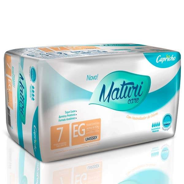 Encontraproduto.com.br - Fralda Drylock Geriatrica Maturi Care Com 7 Tam.eg Intensa