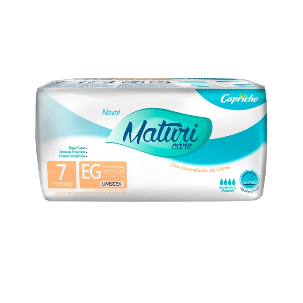 Encontraproduto.com.br - Fralda Drylock Geriatrica Maturi Care Com 7 Tam.eg Intensa