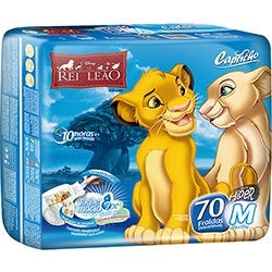Fralda Capricho Rei Leão M 70 unidades