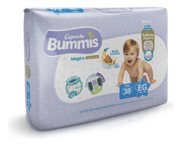 Encontraproduto.com.br - Fralda Capricho Bummis Mega G com 42Unidades