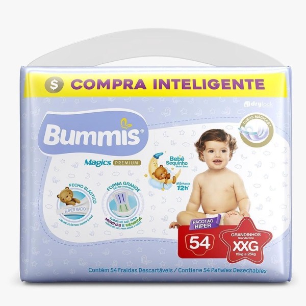 Encontraproduto.com.br - Fralda Bummis Magics XXG com 54un