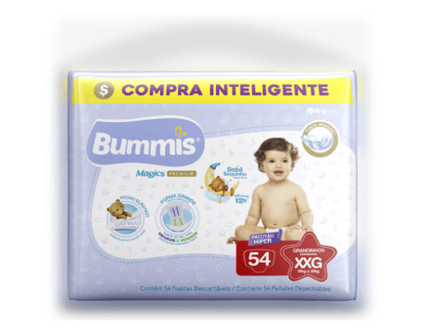 Encontraproduto.com.br - Fralda Bummis Magics XXG com 54un
