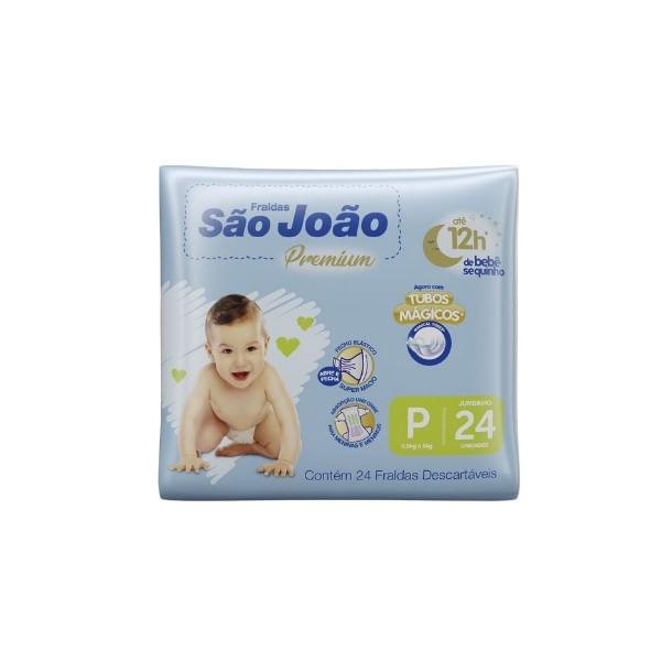 Encontraproduto.com.br - Fralda São João Premium P 24 Unidades