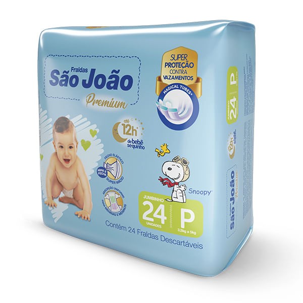 Encontraproduto.com.br - Fralda São João Premium P 24 Unidades
