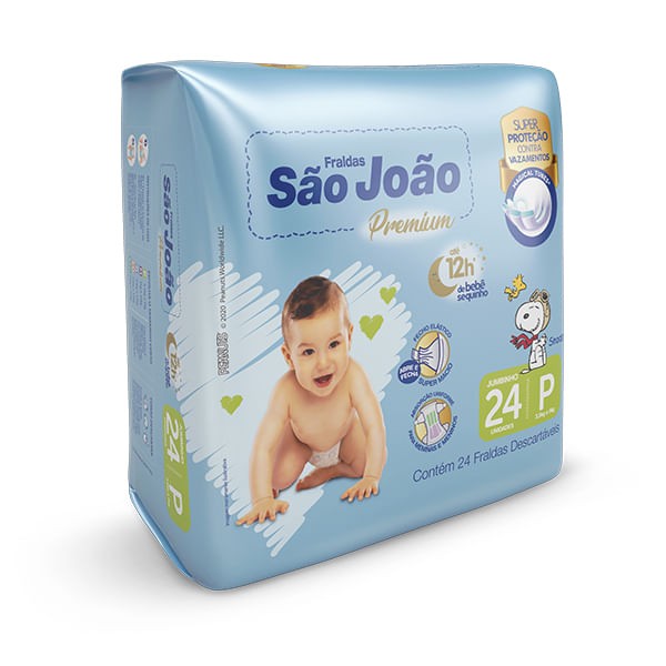 Encontraproduto.com.br - Fralda São João Premium P 24 Unidades