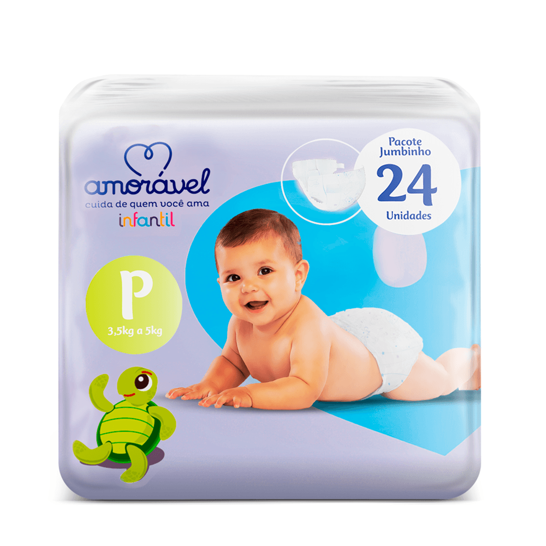 Encontraproduto.com.br - Fralda Amorável P 24 Unidades
