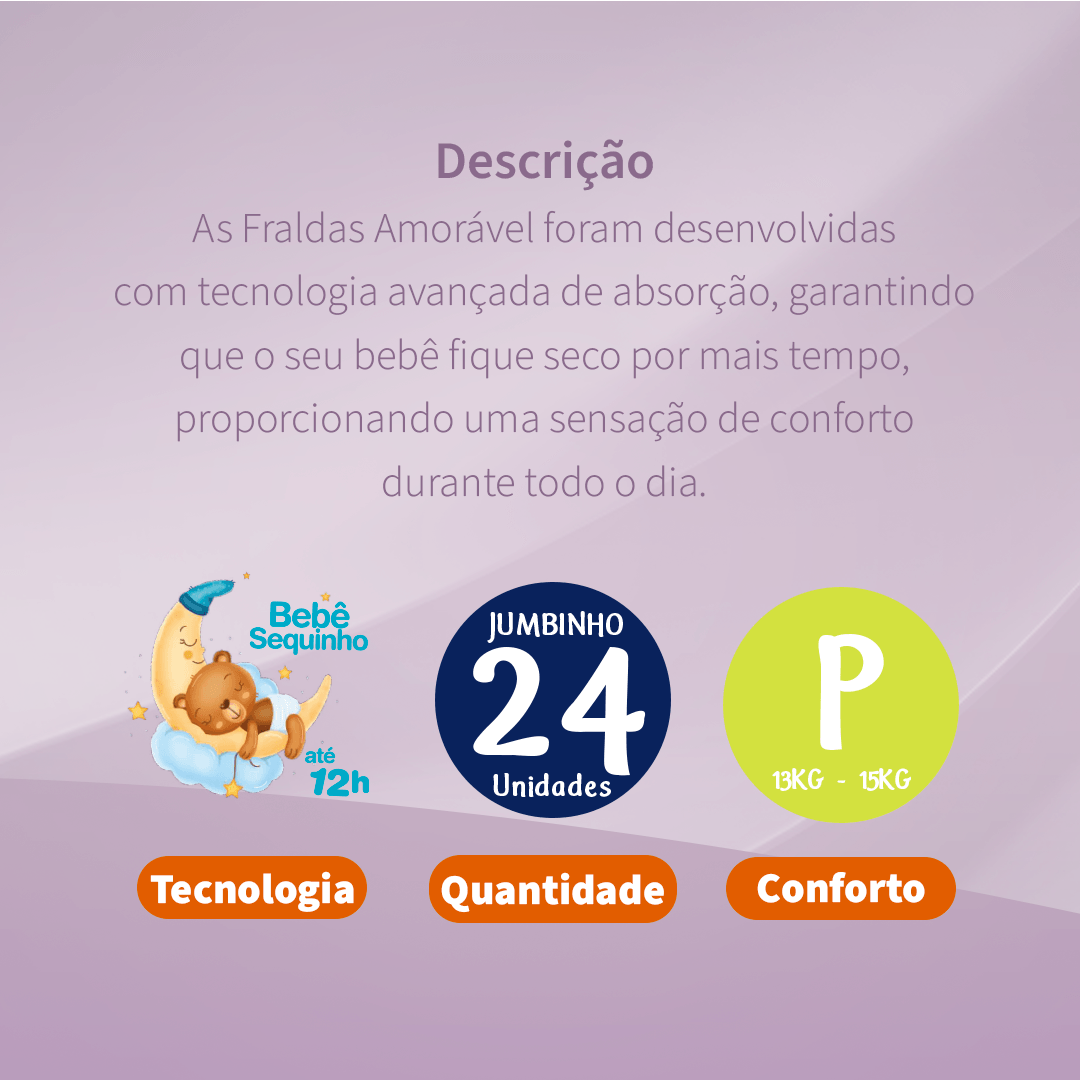 Encontraproduto.com.br - Fralda Amorável P 24 Unidades
