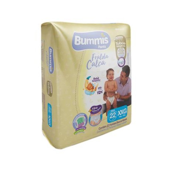Encontraproduto.com.br - Fraldas Infantis Bummis Pants Mega Calça Tamanho Xxg com 22 Unidades