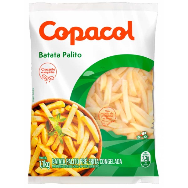 Encontraproduto.com.br - Batata Palito Congelada Copacol Pacote 1,1Kg