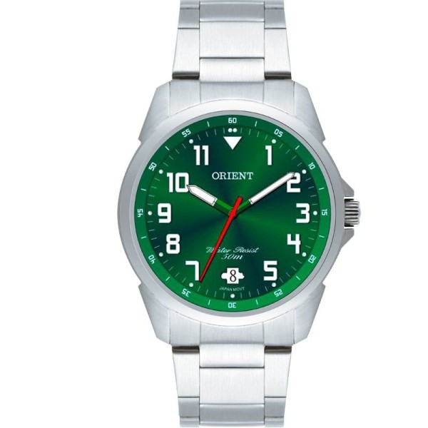 Encontraproduto.com.br - Relógio De Pulso Orient Mbss1154a Com Corria De Aço Inoxidável Cor Prata - Fondo Cinza