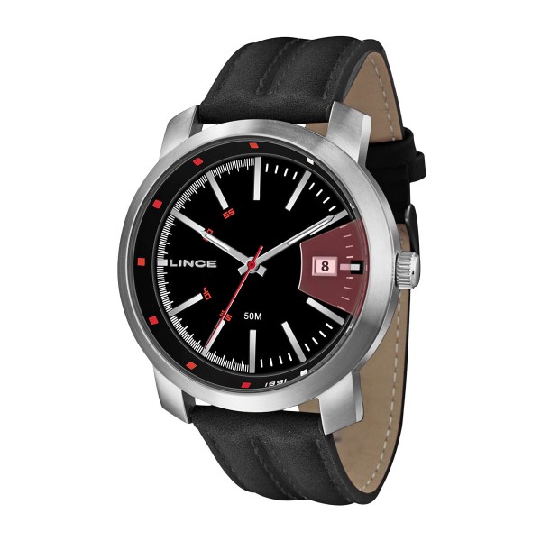 Encontraproduto.com.br - Relógio Lince Masculino Preto Analógico MRC4401S-PVPP