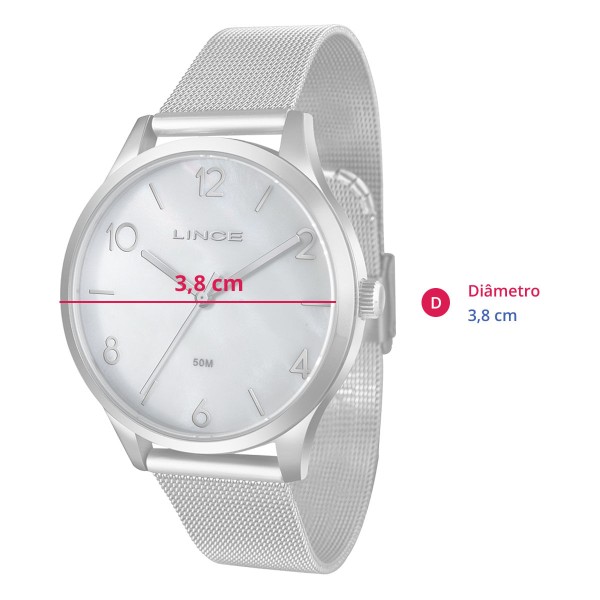 Encontraproduto.com.br - Relógio Lince Feminino Prata Analógico LRM4394L-B2SX