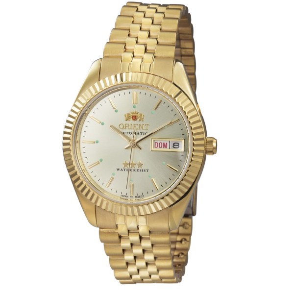 Encontraproduto.com.br - Relógio Orient Masculino Ref: 469ec7f C1kx Automático Clássico Dourado