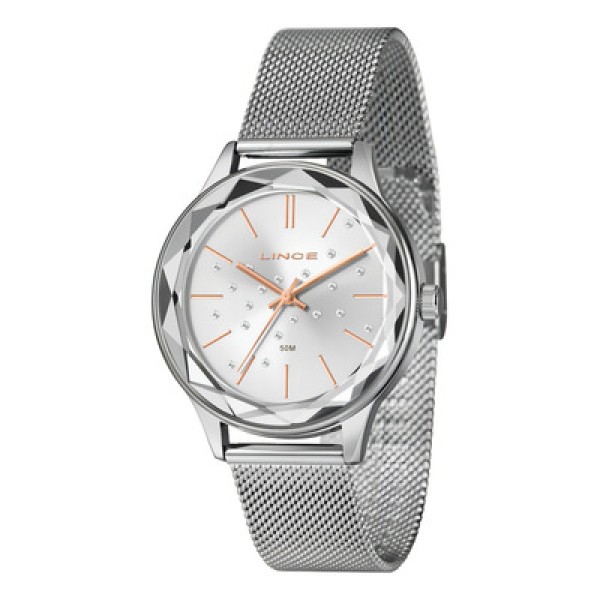 Encontraproduto.com.br - Relógio Lince Feminino Ref: Lrm4782l40 S1sx Casual Mesh Prateado
