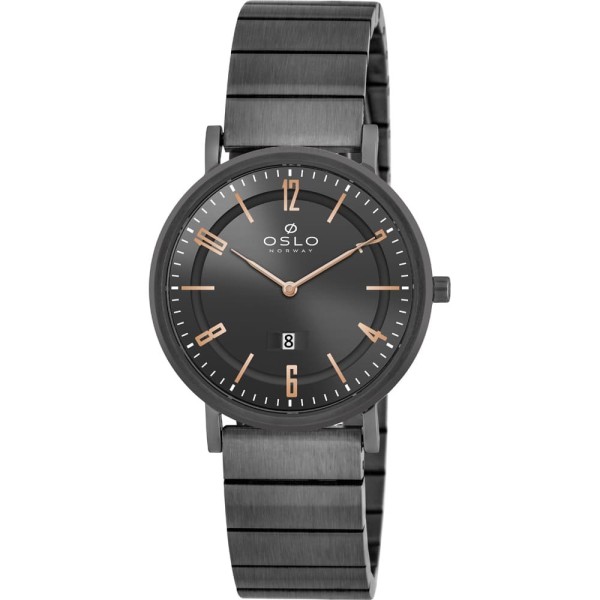 Encontraproduto.com.br - Relógio Oslo Masculino Slim Grafite