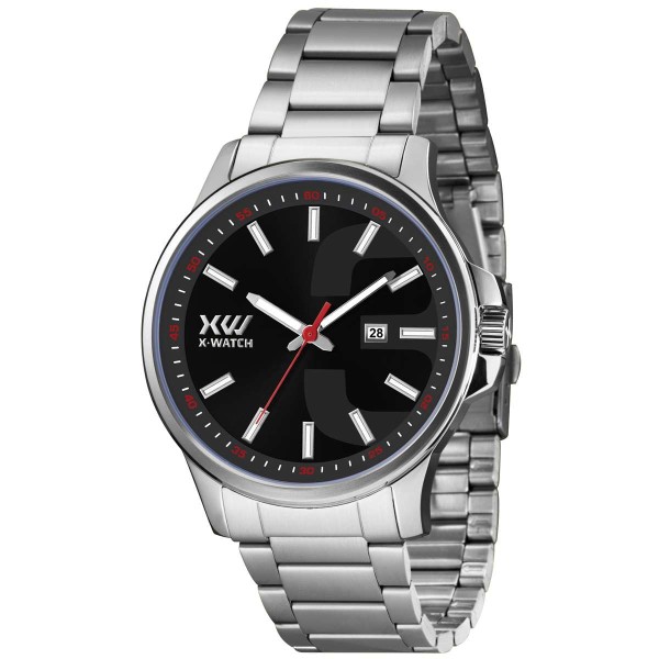 Relógio X-Watch Masculino Ref:Xmss1054 P1sx Esportivo Prateado